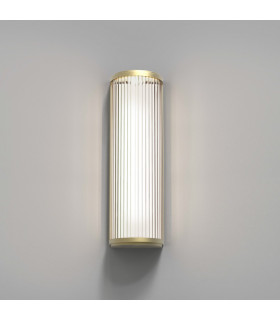 Bathroom Large LED Flush Wall Light Matt Gold