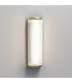Bathroom Large LED Flush Wall Light Matt Gold