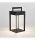 Outdoor LED Portable Box Light Textured Black Touch Dimmer
