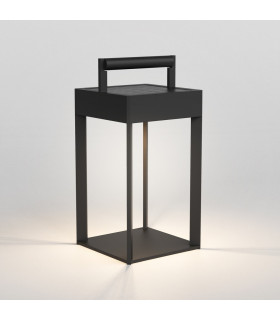 Outdoor LED Portable Box Light Textured Black Touch Dimmer