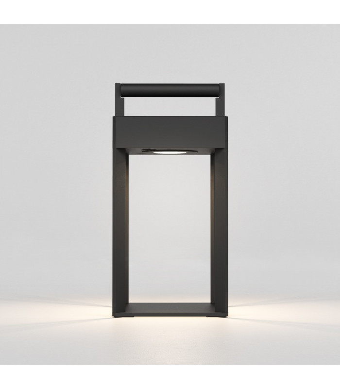 Outdoor LED Portable Box Light Textured Black Touch Dimmer