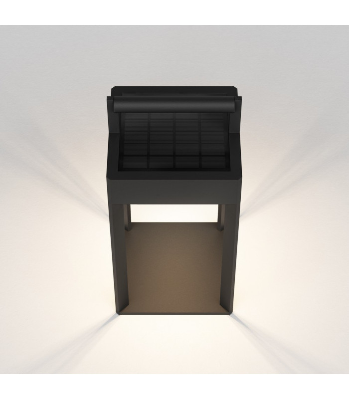 Outdoor LED Portable Box Light Textured Black Touch Dimmer