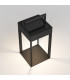 Outdoor LED Portable Box Light Textured Black Touch Dimmer