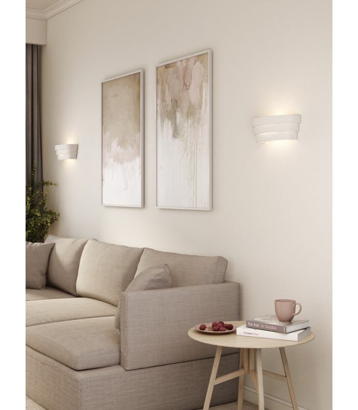 Curved 3 Layered Wall Light Ceramic