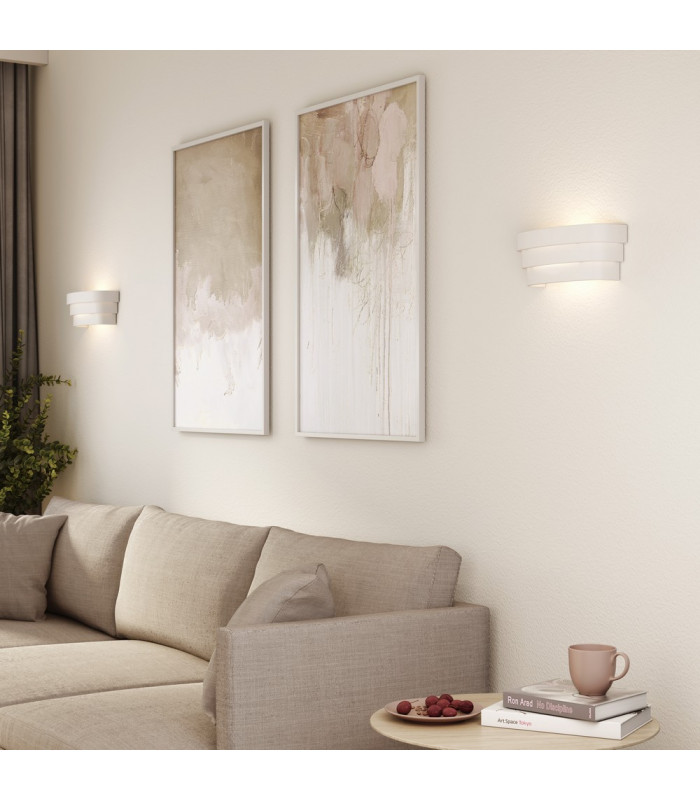 Curved 3 Layered Wall Light Ceramic