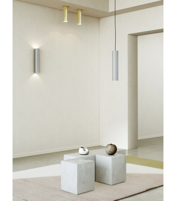Slim Suspension Ceiling Pendant Light Matt Nickel