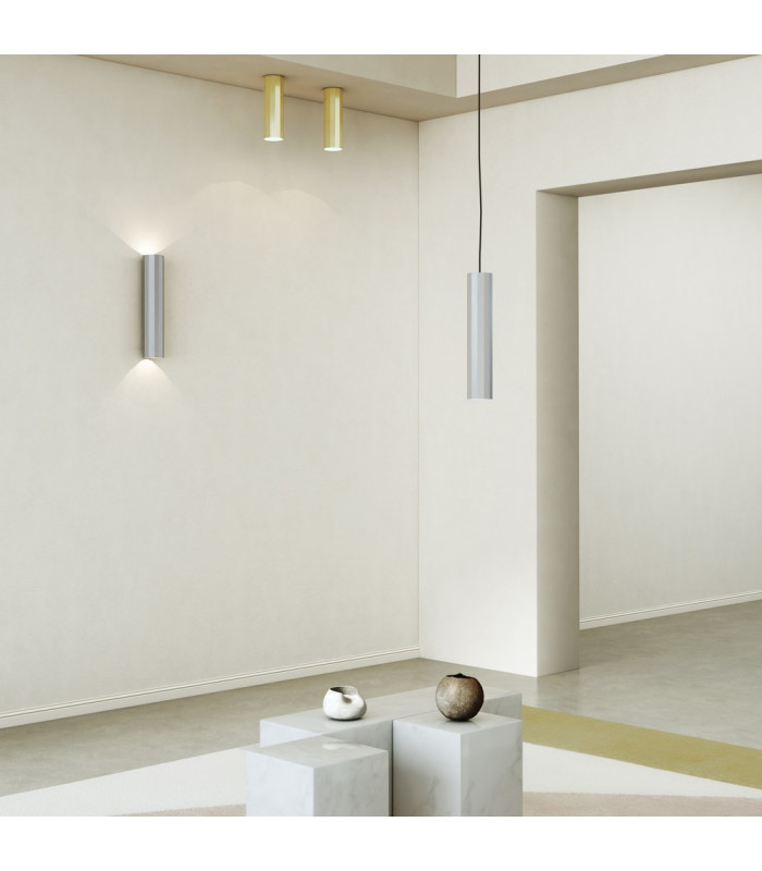 Slim Suspension Ceiling Pendant Light Matt Nickel