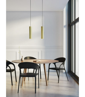Slim Suspension Ceiling Pendant Light Matt Gold