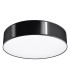 Cylindrical Flush Light Black 25cm E27-1