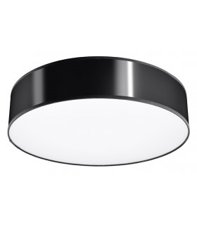 Cylindrical Flush Light Black 25cm E27-1