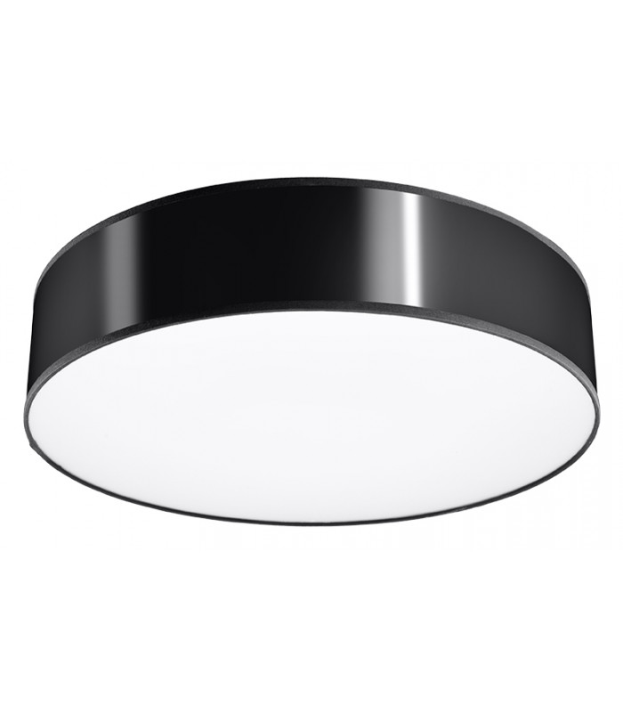 Cylindrical Flush Light Black 25cm E27-1