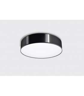 Cylindrical Flush Light Black 25cm E27-2