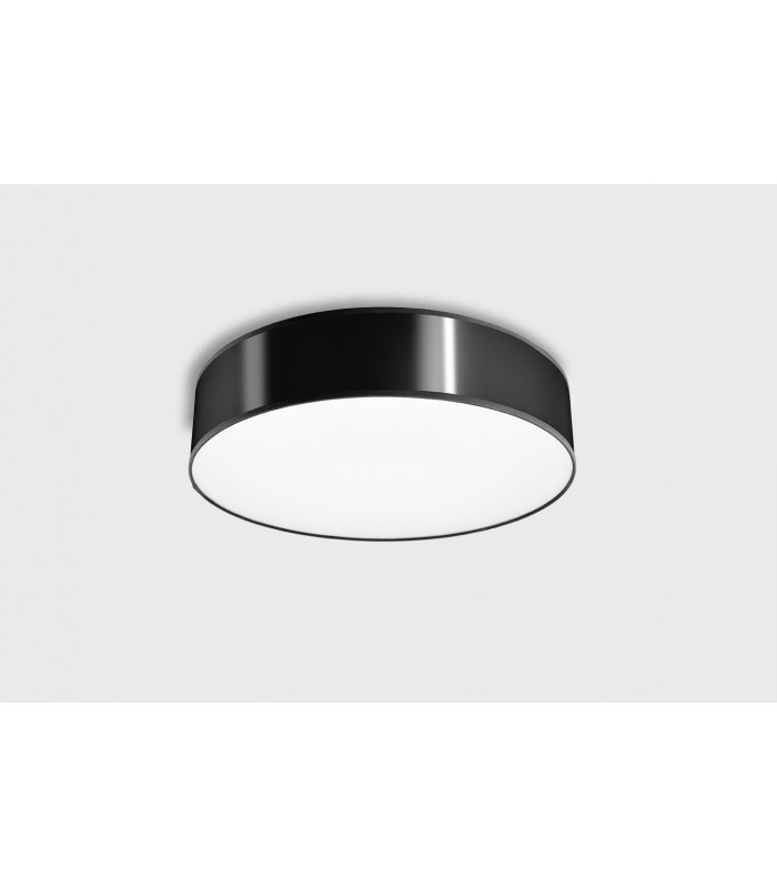 Cylindrical Flush Light Black 25cm E27-2