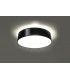 Cylindrical Flush Light Black 25cm E27-3