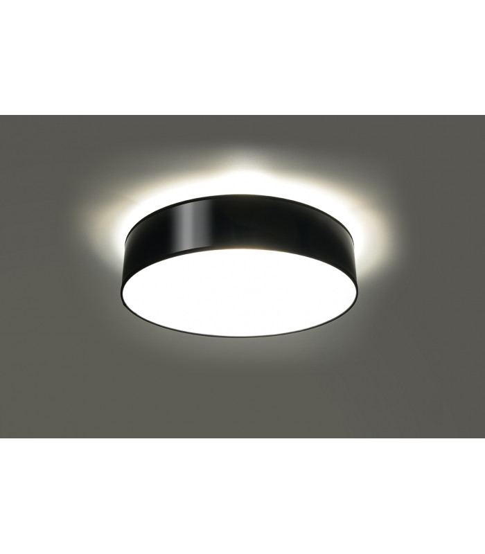 Cylindrical Flush Light Black 25cm E27-3