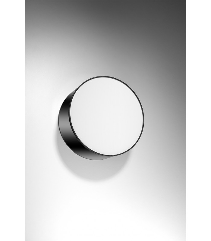 Cylindrical Flush Light Black 25cm E27-6