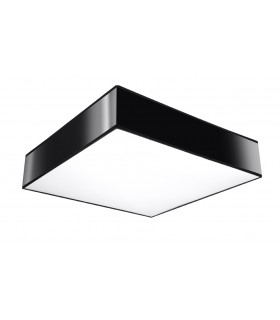 Square Flush Light Black 25cm E27-1
