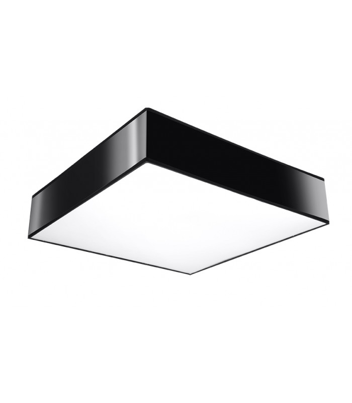 Square Flush Light Black 25cm E27-1