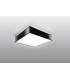 Square Flush Light Black 25cm E27-2