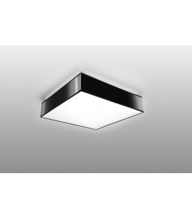 Square Flush Light Black 25cm E27-2
