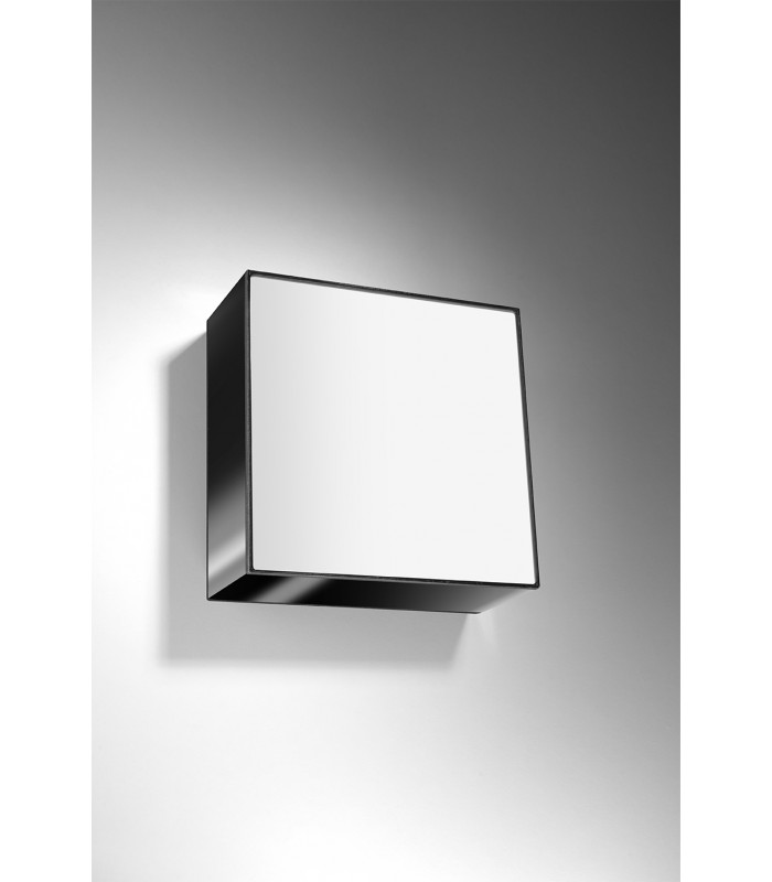 Square Flush Light Black 25cm E27-6