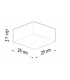 Square Flush Light Grey 25cm E27