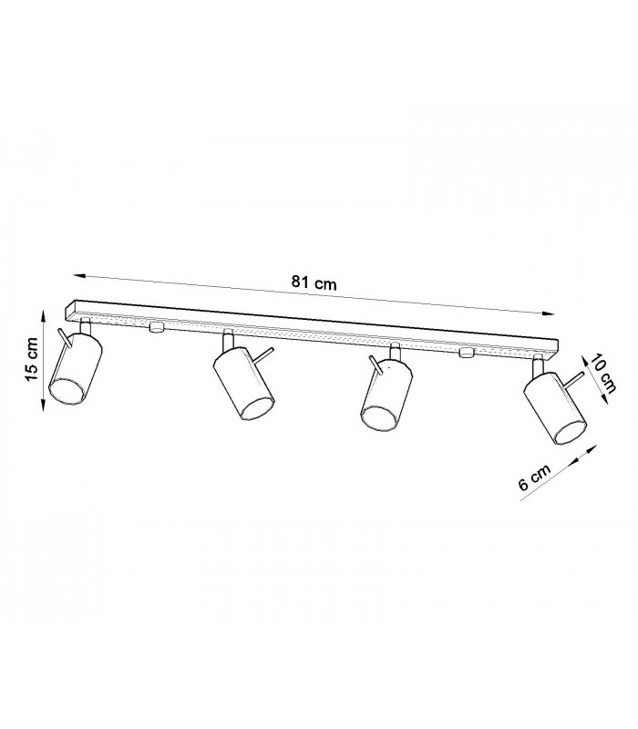 Spotlight Bars Flush 4 Light White GU10-4