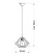 Wire Frame Pendant Light Natural Wood E27-4Wire Frame Pendant Light Natural Wood E27-5