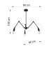 Multi Arm Adjustable Pendant Light Black E27-4