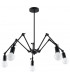 Multi Arm Adjustable Pendant Light Black E27-1
