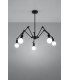 Multi Arm Adjustable Pendant Light Black E27-3