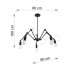 Multi Arm Adjustable Pendant Light Black E27-4