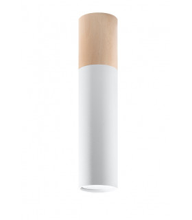 Surface Mounted Downlights Flush Light White Natural Wood GU10-1