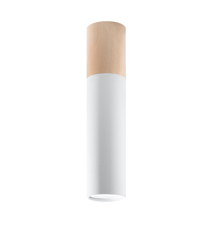 Surface Mounted Downlights Flush Light White Natural Wood GU10-1