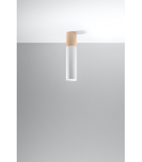 Surface Mounted Downlights Flush Light White Natural Wood GU10-2
