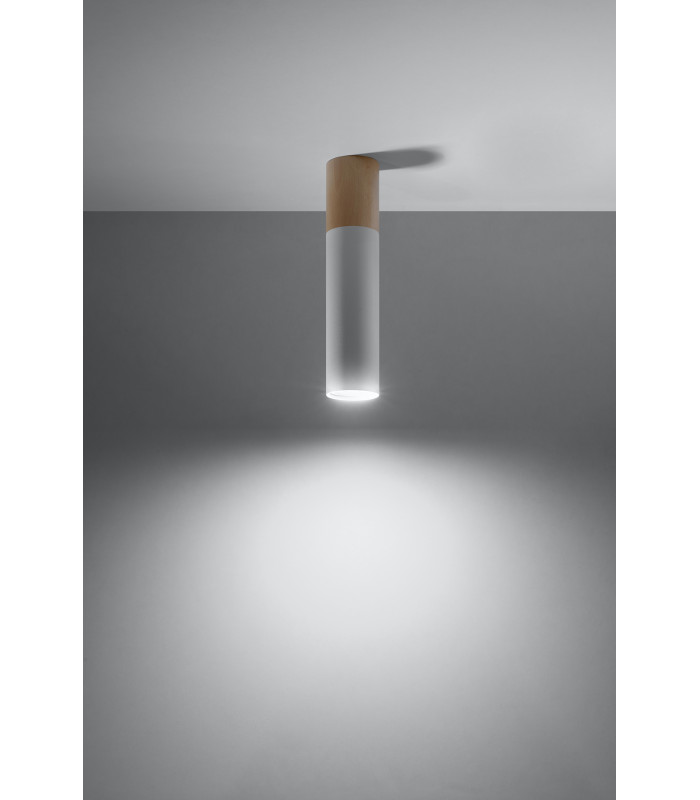 Surface Mounted Downlights Flush Light White Natural Wood GU10-3
