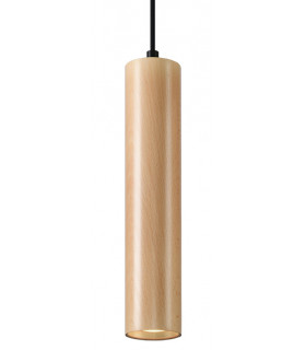 Slim 8cm Pendant Light Natural Wood GU10-1