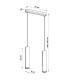 Twin Hanging Pendant Light Natural Wood GU10-4