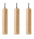 Triple Hanging Pendant Light Natural Wood GU10-1
