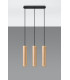 Triple Hanging Pendant Light Natural Wood GU10-2