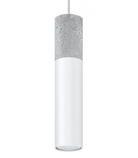 Slim 8cm Pendant Light Grey White GU10-1