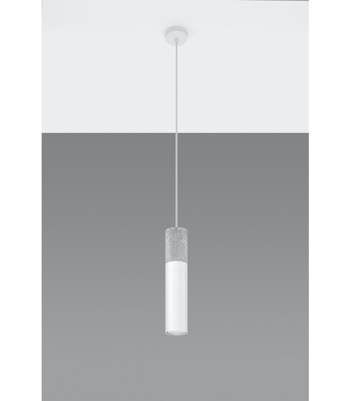Slim 8cm Pendant Light Grey White GU10-2