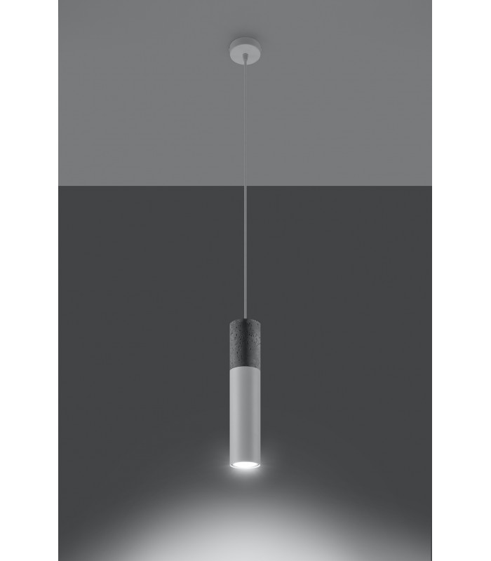 Slim 8cm Pendant Light Grey White GU10-3