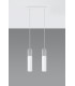 Twin Hanging Pendant Light Grey White GU10-2