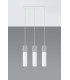 Triple Hanging Pendant Light Grey White GU10-2