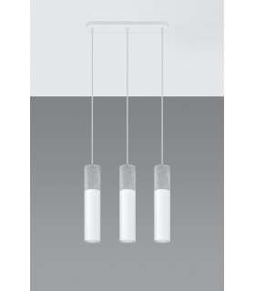 Triple Hanging Pendant Light Grey White GU10-2