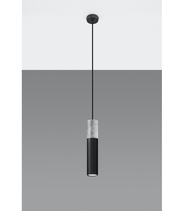 Slim 8cm Pendant Light Grey Black GU10-2