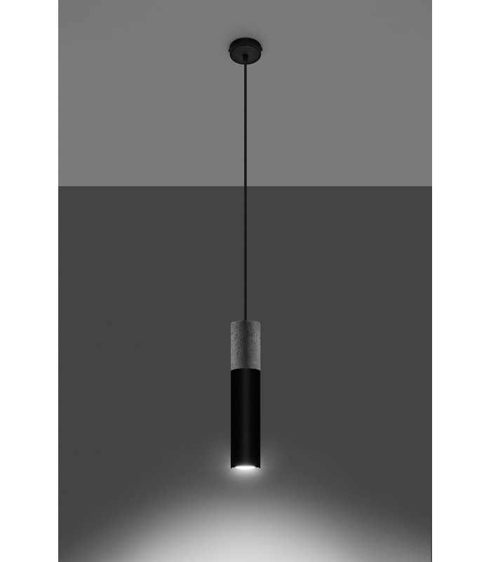 Slim 8cm Pendant Light Grey Black GU10-3