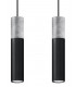 Twin Hanging Pendant Light Grey Black GU10-1