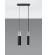 Twin Hanging Pendant Light Grey Black GU10-2